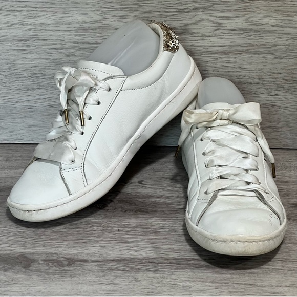 Keds x Kate Spade Ace Flower Appliqué White Sneakers ~ Size 8 - Picture 9 of 12